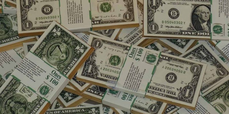 dallas-texas-1 stacks of one-dollar bills